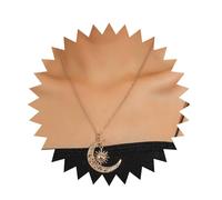 Inilbran Boho Moon Sun Pendant Necklace Vintage Crescent Moon Choker Necklace Gold Moon Sunburst Chain Necklace Moon Sun Necklace Jewelry for Women and Girls