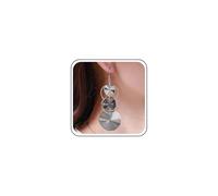 Inilbran Boho Round Dangle Drop Earrings Vintage Spiral Carved Earrings Silver Circle Triple Long Earrings Ethnic Geometric Statement Earrings Jewelry for Women and Girls