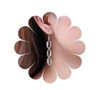 Inilbran Boho Sea Shell Earrings Silver Cowrie Seashell Drop Earrings Vintage Metal Cowrie Sea Shell Dangle Earrings Beach Cowrie Shell Earrings Jewelry for Women and Girls