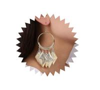 Inilbran Boho Square Dangle Earrings Vintage Geometric Circle Drop Earrings Gold Square Geometric Earrings Super Lightweight Chandelier Earrings Jewelry for Women and Girls