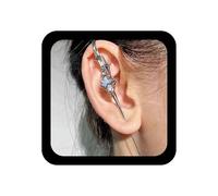 Inilbran Boho Star Ear Climber Earrings Vintage Celestial Star Hook Needle Piercing Earrings Silver Celestial Bar Wrap Crawler Earring Punk Edgy Pin Single Stud Earring Jewelry for Women