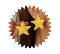 Inilbran Boho Starfish Stud Earrings Vintage Shell Starfish Earrings Yellow Resin Shell Earring Summer Beach Sea Star Earring Jewelry for Women