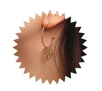 Inilbran Boho Tree of Life Heart Earrings Vintage Love Heart Dangle Earrings Heart Tree Earrings Gold C Shape Hoop Earrings Jewelry for Women and Girls