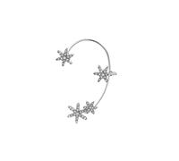 Inilbran Crystal Snowflake Ear Climber Earrings Snowflake Ear Cuff Wrap Crawler Earrings Silver Rhinestone Snowflake Cuff Earrings Cz Star Crawler Climber Earrings Jewelry for Women and Girls