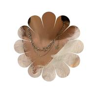 Inilbran Punk Chunky Cuban Chain Necklace Silver Layered Rhinestone star Necklace Choker Vintage Crystal Star Necklace Gothic Thick Link Chain Necklace Jewelry for Women and Girls