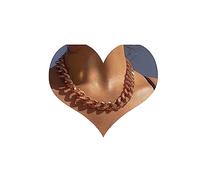 Inilbran Punk Chunky Link Chain Necklace Gold Curb Choker Gothic Thick Cuban Vintage Chunk Jewelry for Women and Girls