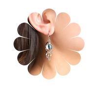 Inilbran Punk Evil Eye Dangle Earrings Vintage Moonstone Eye Hoop Earrings Silver Demon Eye Drop Earrings Liquid Eye Statement Earrings Jewelry for Women and Girls