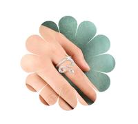 Inilbran Punk Green Crystal Snake Finger Ring Vintage Serpent Snake Wrap Open Ring Silver Cobra Snake Open Knuckle Ring Snake Adjustable Stacking Ring Jewelry for Women and Girls