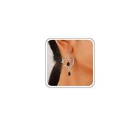 Inilbran Punk Love Heart Drop Earrings Gothic Barbed Wire Heart Earrings Vintage Thorn Heart Dangle Earrings Black Crystal Heart Statement Earrings for Women(Style A)