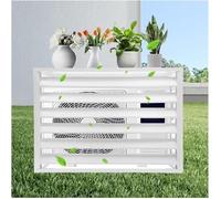 ININOSNP Air conditioning protective cover Outdoor Aluminium Air Conditioning Enclosure Air Conditioning Cover(White,FOUR SIDES-100CM)