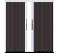 ININOSNP Aluminum Folding Door Folding Door for Bedroom/Kitchen/Doorway Aluminum Panel Accordion Sliding Door with Track and Lock(52x80in(131x203cm))