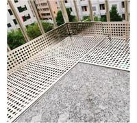 ININOSNP Balcony protection Perforated Sheet Stainless Steel 304 Stainless Steel Perforated Plate, Thickness Leak-proof Window Pads With Ties Gloves(60x100cm)