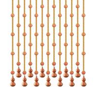 ININOSNP Natural beads Curtains Bead Curtains Feng Shui Wood Crystal Cut Bead Chain Free Piercing Bedroom Living Room Customisable(90x81cm-25 roots)