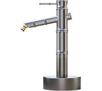 ININOSNP Outdoor water column Vintage Copper Bamboo Outdoor Standing Tap With Removable Hose Base Frost Protection(34cm/13in)