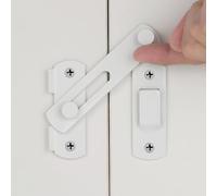 INIRET 2 Packs Barn Door Latches，3.93” x 2.75” White Stainless Steel barn gate flip Door Latch Bi-fold Door Lock,Sliding Door Antique Lock Gate Latches Wine Cabinet Closet Door Latches，White Finish