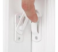 INIRET 4 Packs 90 Degree Matte White Flip Barn Door Lock,Protect Privacy-Security Gate Latch,Hook Lock Latch for Barn,Sliding Door Antique Lock Gate Latches Wine Cabinet Closet Door Latches.