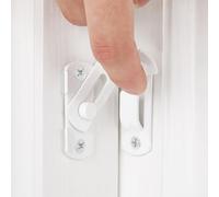 INIRET 4 Packs 90 Degree White Flip Barn Door Lock,Protect Privacy-Security Gate Latch,Hook Lock Latch for Barn,Sliding Door Antique Lock Gate Latches Wine Cabinet Closet Door Latches.