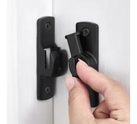 INIRET 4 Packs Black Barn Door Latches,90/180 Degree Gate Lock,Aluminum Alloy Right Angle Door Lock Latch,Flip Gate Latches Hardware,Door Security Sliding Door Lock fo Cabinets,Barn Door,Bathroom