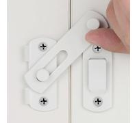 INIRET 4 Packs White Barn Door Latches,2.75” x 2.02” Stainless Steel barn gate flip Door Latch Bi-fold Door Lock,Sliding Door Latches Wine Cabinet Closet Door Latches,White Finish.
