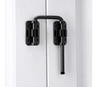 INIRET Black Multi-Angle Sliding Door Loop Lock,90/180 Degree Patio Door Latch,U-Shaped Latch Hook Lock,for Window,Fence Gate,Shed,Closet,Screens,Sliding Door,Barn Door,Garden