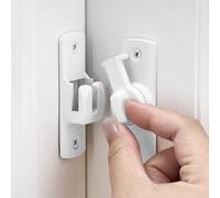 INIRET Matte White Barn Door Latches,90/180 Degree Gate Lock,Aluminum Alloy Right Angle Door Lock Latch,Flip Gate Latches Hardware,Door Security Sliding Door Latch Lock fo Cabinets,Barn Door,Bathroom