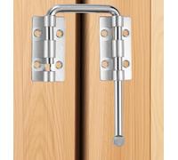 INIRET Multi-Angle Sliding Door Loop Lock, 90/180 Degree Patio Door Latch, U-Shaped Latch Hook Lock for Window, Fence Gate, Shed, Closet, Screen, Sliding Door, Barn Door, Garden (1, Silvery)