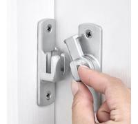 INIRET Silvery Barn Door Latches,90/180 Degree Gate Lock,Aluminum Alloy Right Angle Door Lock Latch,Flip Gate Latches Hardware,Door Security Sliding Door Latch Lock fo Cabinets,Barn Door,Bathroom