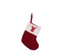 - Initial Advent Stockings with Embroidered Letters as Festive Wall Decoration for Christmas Tree, Fireplace or Door - Hand Knitted Red Textiles in Set for Personal (R, 19.5 x 15.5 cm)