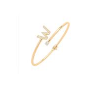 Initial Bangle Gold W Latelita Gold One Size