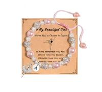 Initial Bracelet Dance Recital Gifts, Ballerina Ballet Bracelet Gifts for Dance Lover Daughter Niece Student, Birthday Back to School Christmas Jewelry Gifts, M, Stainless Steel, no gemstone