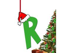 Initial Christmas Ornaments, Christmas Ornaments Alphabet Letters - 2D Acrylic Initial Ornaments,Christmas Tree Decorations with Letters A to Z for Garden Fireplace