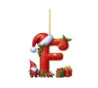 Initial Christmas Ornaments for Tree Decorations,Personalized Christmas Letter Hanging Pendant,Xmas Alphabet Letters for Tree DIY Craft Ornaments (F)