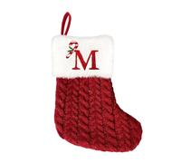 Initial Christmas Stocking Cute Monogram Christmas Stocking Mini Decorative Socks Knitted Holiday Stockings for Family Holiday Party Decor