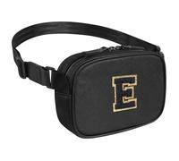 Initial Crossbody Bag,Trendy Belt Bag for Women Girls, Travel Purse,Chest Bag for Teens Gifts,Personalized Gifts,HighSchool Graduation Gifts for her (Black A-Z), Black, E, E