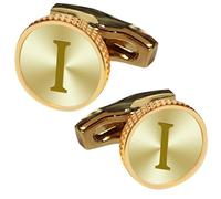 Initial Cufflinks for Men, Luxury Alphabet Cufflinks for French Dress Shirts, Wedding & Business Suit Accessories, Gift Idea for Him (Pair of 2), M, Plastic, lzc-xk-9