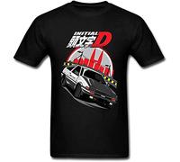 Initial D Ae86 Fabric Car Manga Clothes T-Shirt Unisex Gift Men's White Tees L