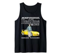 Initial D Akagi Red Suns Logo with Keisuke Manga Anime Tank Top