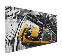 Initial D Anime Mouse Pad Extended XXL & Large Gaming Mat Protector Stickers 35.5 X 15.8 Inch (90x40 cm)