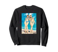 Initial D Bikini Anime Girls on Beach Street Racing Manga Sweatshirt