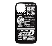Initial D Graphic Text Black and White Manga Anime Case for iPhone 13