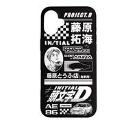 Initial D Graphic Text Black and White Manga Anime Case for iPhone 16 Plus