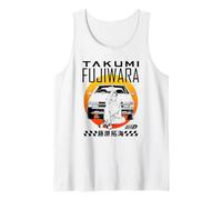 Initial D Takumi Fujiwara with Car Portrait Manga Anime Tank Top