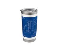 Initial J Blueprint Stainless Steel Insulated Tumbler