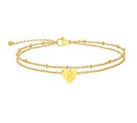 Initial K Anklet Gold Plated Foot Chain Lovely Heart Charm Layer Anklets