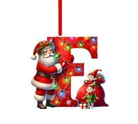 Initial Letter A To Z Acrylic Hanging Personalised DIY Craft Baubles For Xmas Fillers Santa Snowman Themed Home Decoration Hanging-# 30
