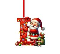 Initial Letter A To Z Acrylic Hanging Personalised DIY Craft Baubles For Xmas Fillers Santa Snowman Themed Home Decoration Hanging-# 30