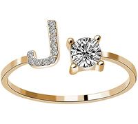 Initial Letter Alphabet Rings, Fashionable A-Z Rings Letter Ring Open Adjustable Women Statement Ring Party Ring Convenient handled
