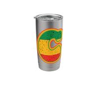 Initial Letter C Monogram Black History Month Retro Colors Stainless Steel Insulated Tumbler