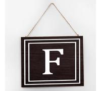 Initial Letter F Monogram Wall Art Motto Decor Signs Personalized Wooden Signs Retro English Alphabet Monogrammed Wall Art Wood Plaque Sign Home Decor for Living Room Window 10x12 Inch