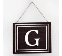 Initial Letter G Monogram Distressed Wall Décor Wooden Signs 10x12 Inch Script Family Name Antique Wall Art Wood Plaque with Sayings Home Decor for Living Room Office